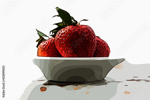strawberries in a bowl