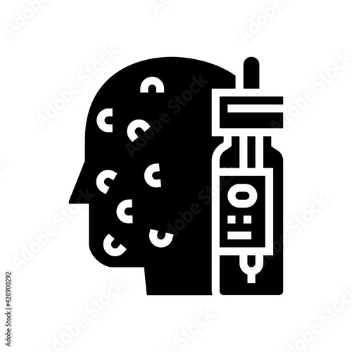 chemical peels for acne glyph icon vector. chemical peels for acne sign. isolated contour symbol black illustration