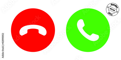 Call and decline button