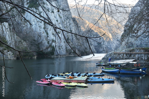 Matka Canyon in Skopje, Macedonia. Matka is one of the most popular outdoor destinations in Macedonia.