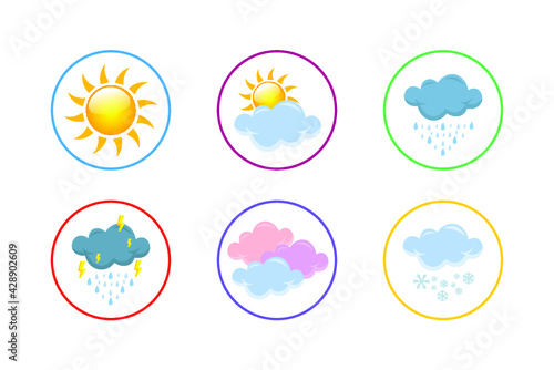 Colorful Meteorology Icon Set