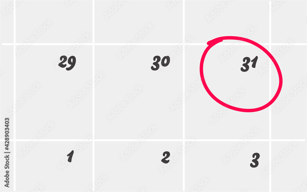 Payday Circled Date on a Calendar. Vector Illustration Image. Salary and Paycheck Concept. Payday Circled Date on a Calendar. Vector Illustration Image. Salary and Paycheck Concept.