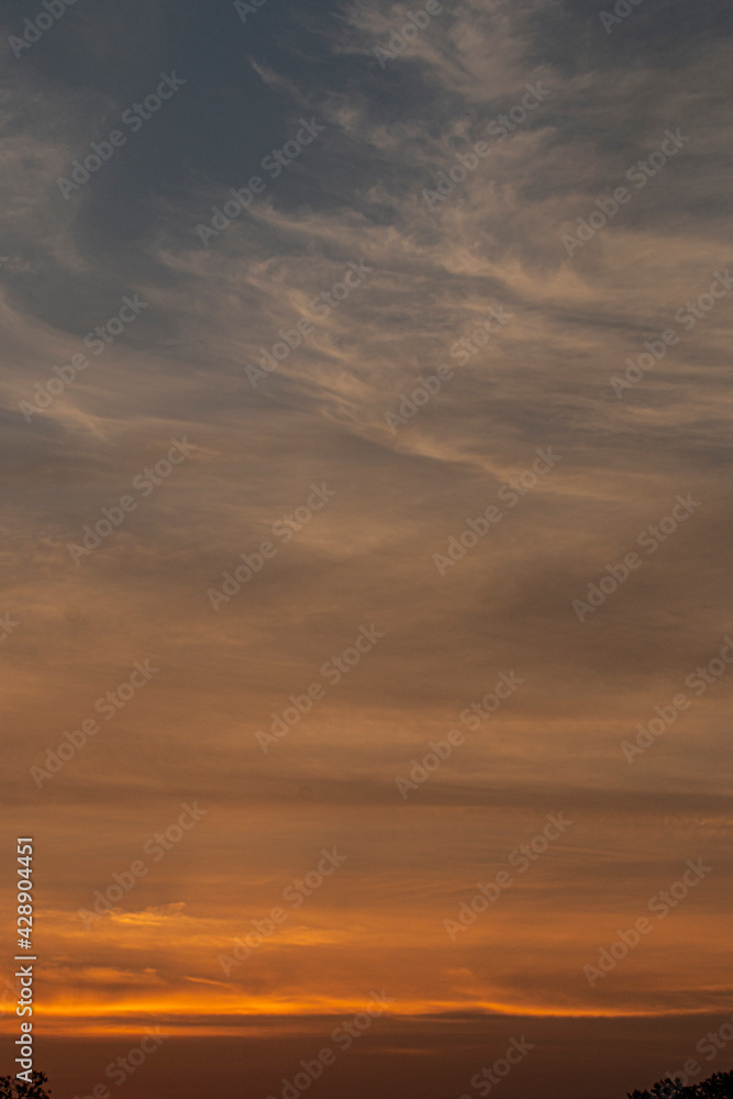 The color of the sky in the evening when the sun is setting The color of the sky in the evening when the sun is setting