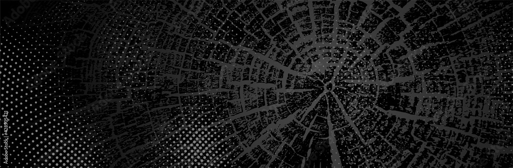Black Grunge Background. Dot pattern. Dirty surface. Dark texture. Vector illustration