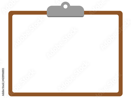 クリップボードと白紙のメモ用紙