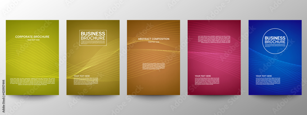 Cover geometric minimal. Set. Vector abstract line pattern for poster design. Set of templates for business brochures. Cool gradients. Graphic pattern for annual album backdrop. Cover geometric minimal. Set. Vector abstract line pattern for poster design. Set of templates for business brochures. Cool gradients. Graphic pattern for annual album backdrop.