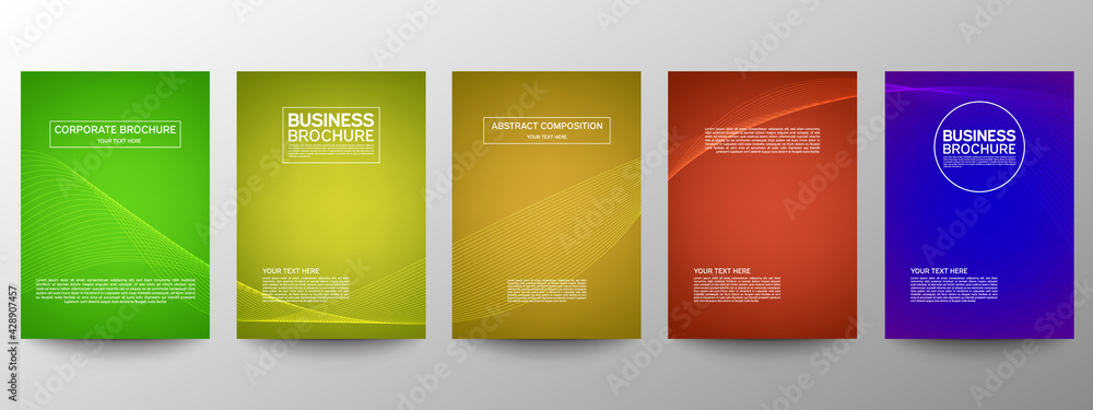 Cover geometric minimal. Set. Vector abstract line pattern for poster design. Set of templates for business brochures. Cool gradients. Graphic pattern for annual album backdrop. Cover geometric minimal. Set. Vector abstract line pattern for poster design. Set of templates for business brochures. Cool gradients. Graphic pattern for annual album backdrop.