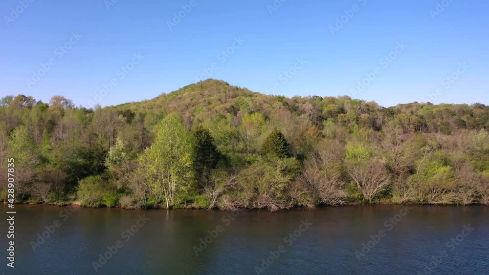 Hills along a lake in Oak Ridge, Tennessee Hills along a lake in Oak Ridge, Tennessee
