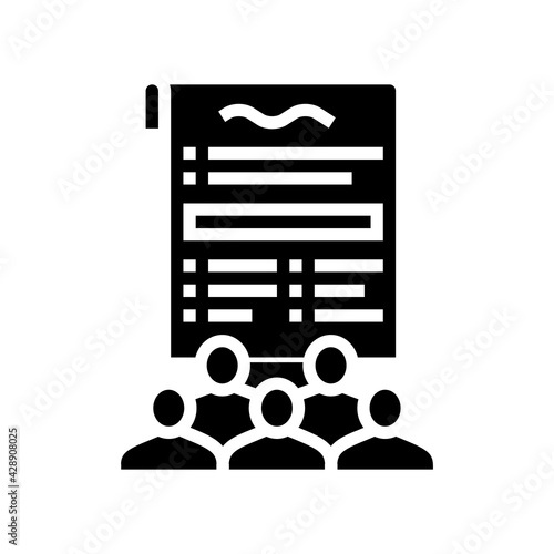 social norms law dictionary glyph icon vector. social norms law dictionary sign. isolated contour symbol black illustration