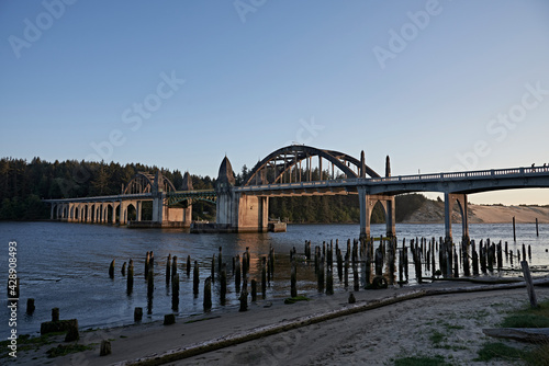 Siuslaw River Bascule Bridge in Florence Oregon © mosesrode