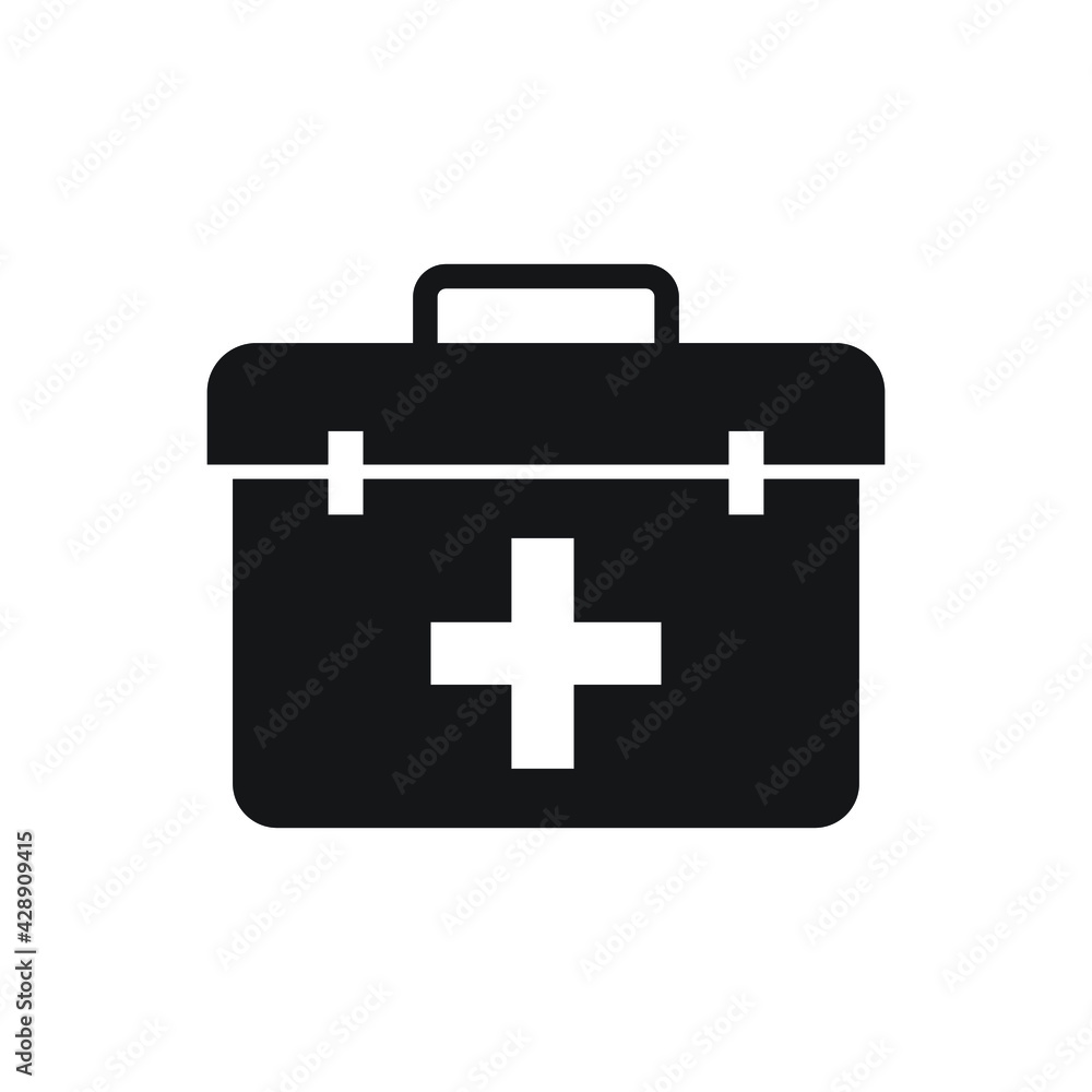 First aid kit icon design. isolated on white background First aid kit icon design. isolated on white background