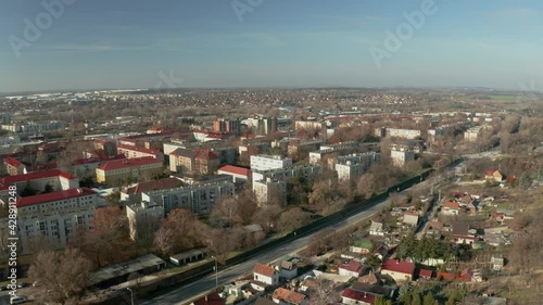 Town aerial view, Tatabanya photo