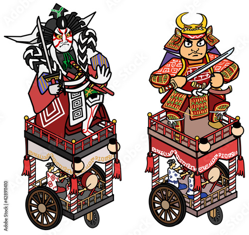 福井県の三国祭り-歌舞伎と戦国武将の神輿