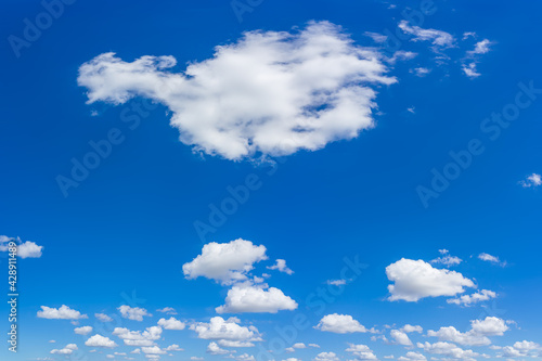Beautiful blue sky and clouds with daylight natural background.