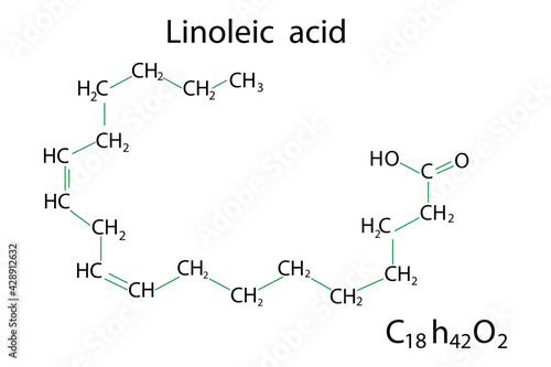 Linoleic acid. Linoleic acid, great design for any purposes. Vector illustration. EPS 10.