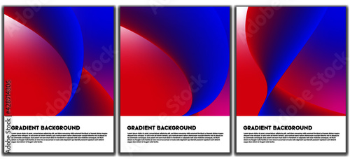 Gradient blend abstract background Free Vector for template banner, social media, poster, 