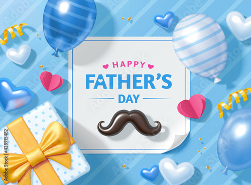 3d Father's Day greeting card