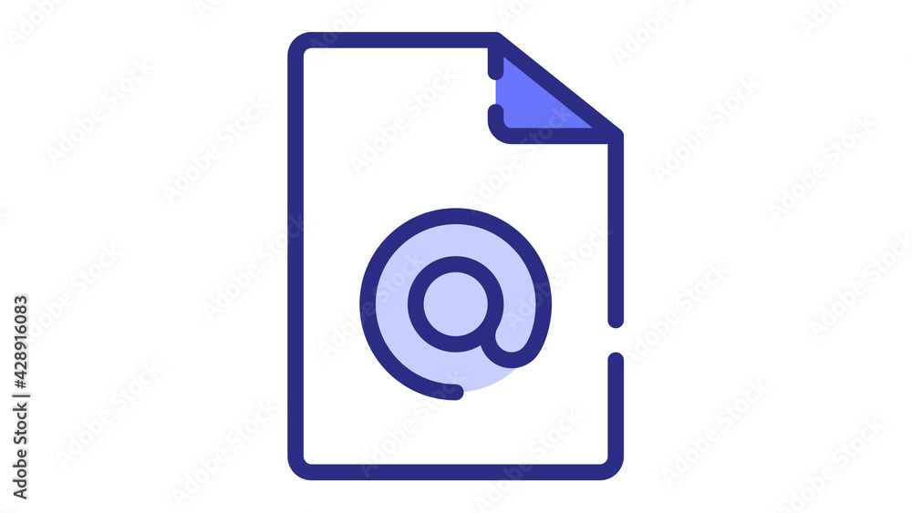 document attachment email file single isolated icon with dash or dashed line style document attachment email file single isolated icon with dash or dashed line style