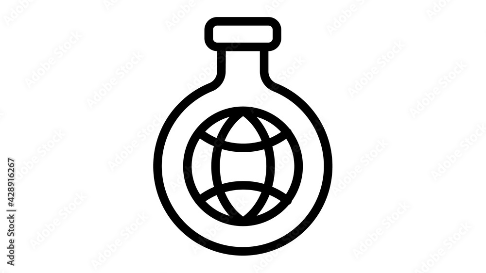 formula tube internet research single isolated icon with outline style formula tube internet research single isolated icon with outline style