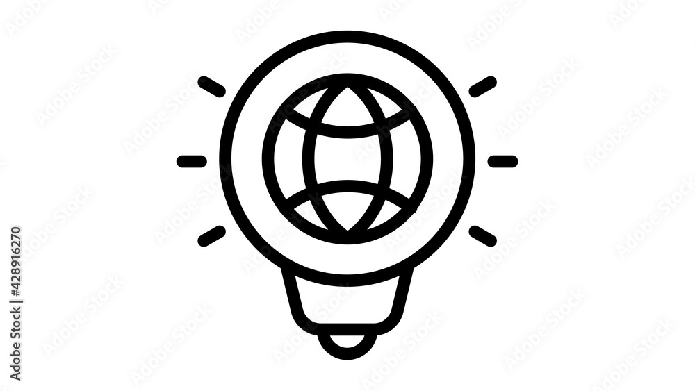 idea creative seo optimize single isolated icon with outline style idea creative seo optimize single isolated icon with outline style