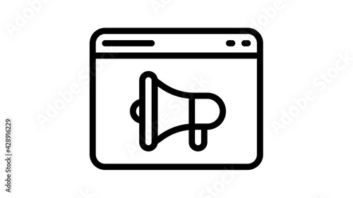 promotion announce web internet single isolated icon with outline style