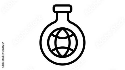 formula tube internet research single isolated icon with outline style