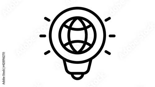 idea creative seo optimize single isolated icon with outline style