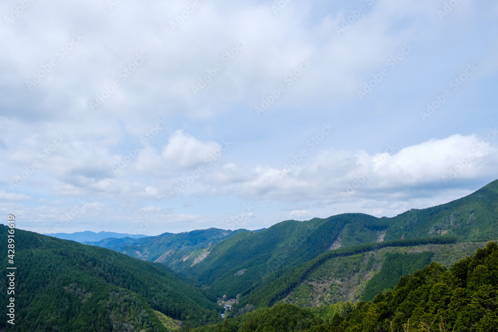 Fototapeta premium 奈良県吉野郡の山々