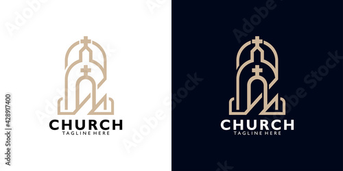 church logo icon vector isolated