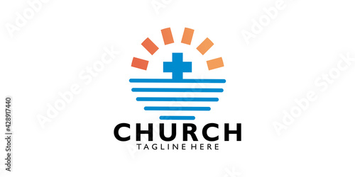 church logo icon vector isolated