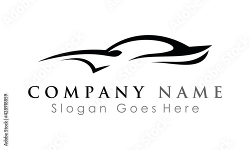supercar garage vector logo