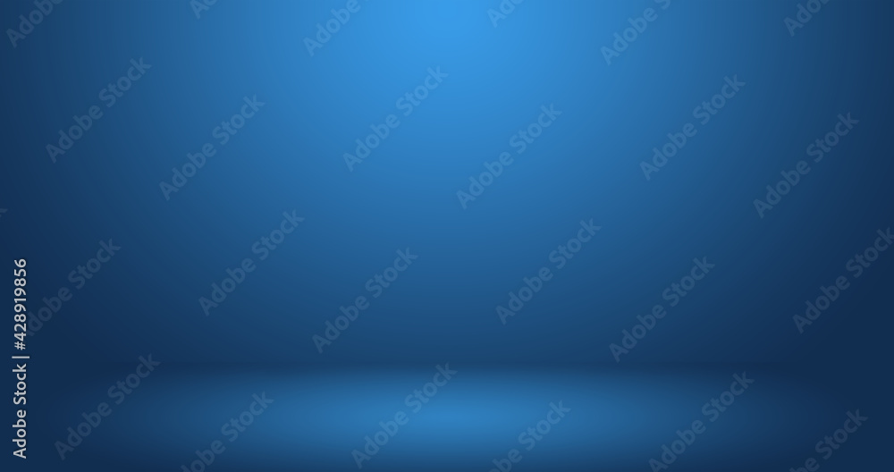 Empty Dark blue room with gradient blue abstract background for display your product - obrazy, fototapety, plakaty 