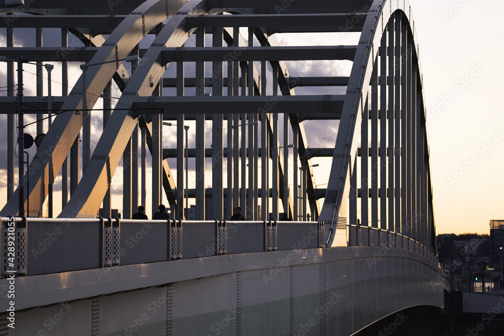 Naklejka premium bridge over river