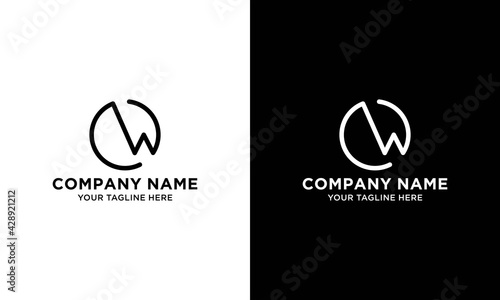 CW Letter Logo Design Vector