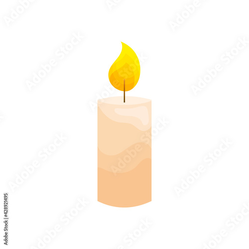 Isolated candle on white.