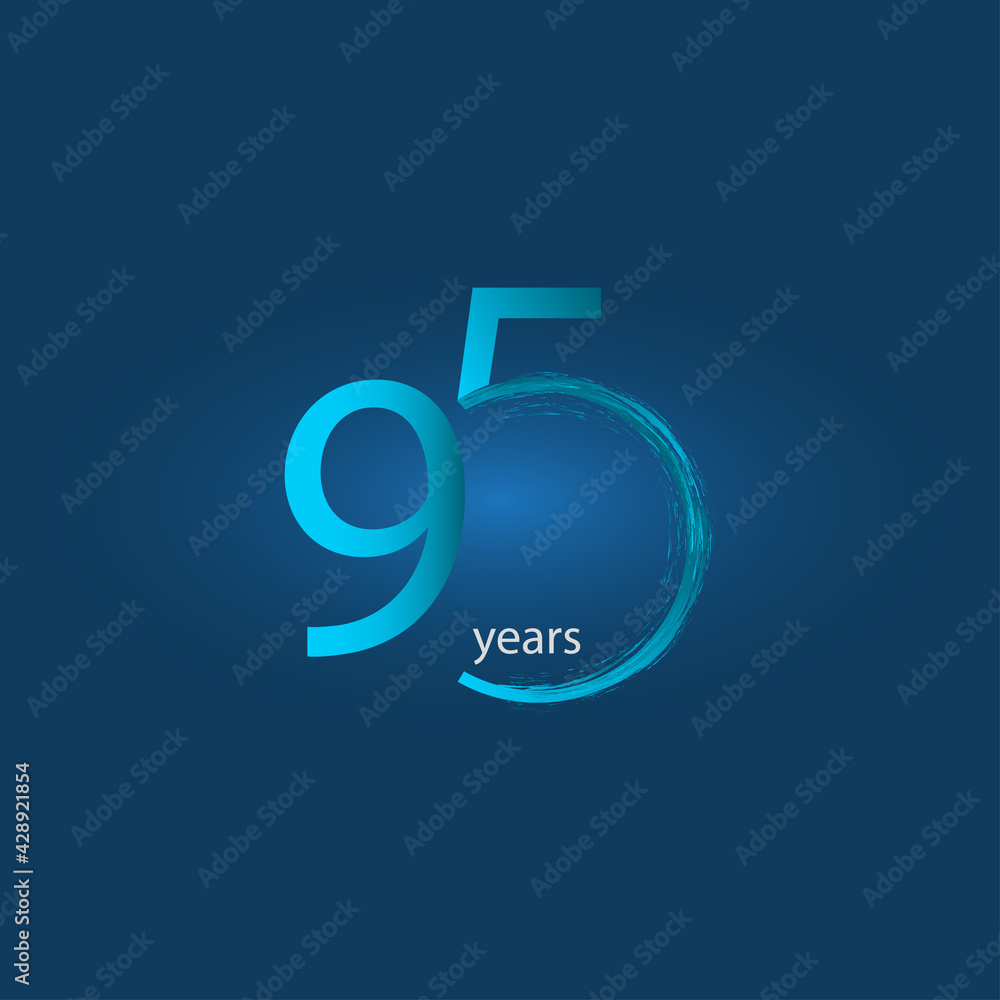95 Years Anniversary Celebration Vector Template Design Illustration 95 Years Anniversary Celebration Vector Template Design Illustration