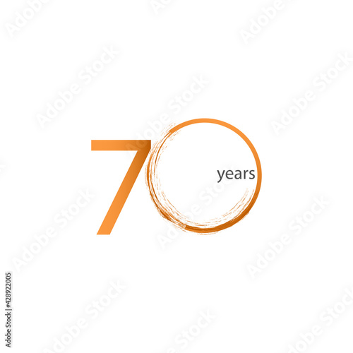 70 Years Anniversary Celebration Vector Template Design Illustration
