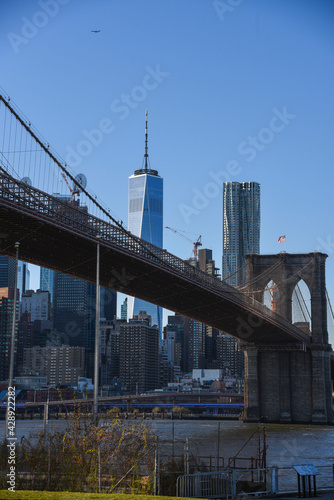 Newyork Brooklyn Bridge East River photo