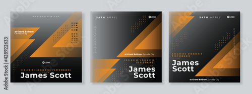 Music banner for social media post template vector
