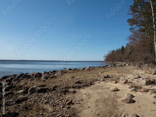 northern baltic sea coast spring blue water © Boris