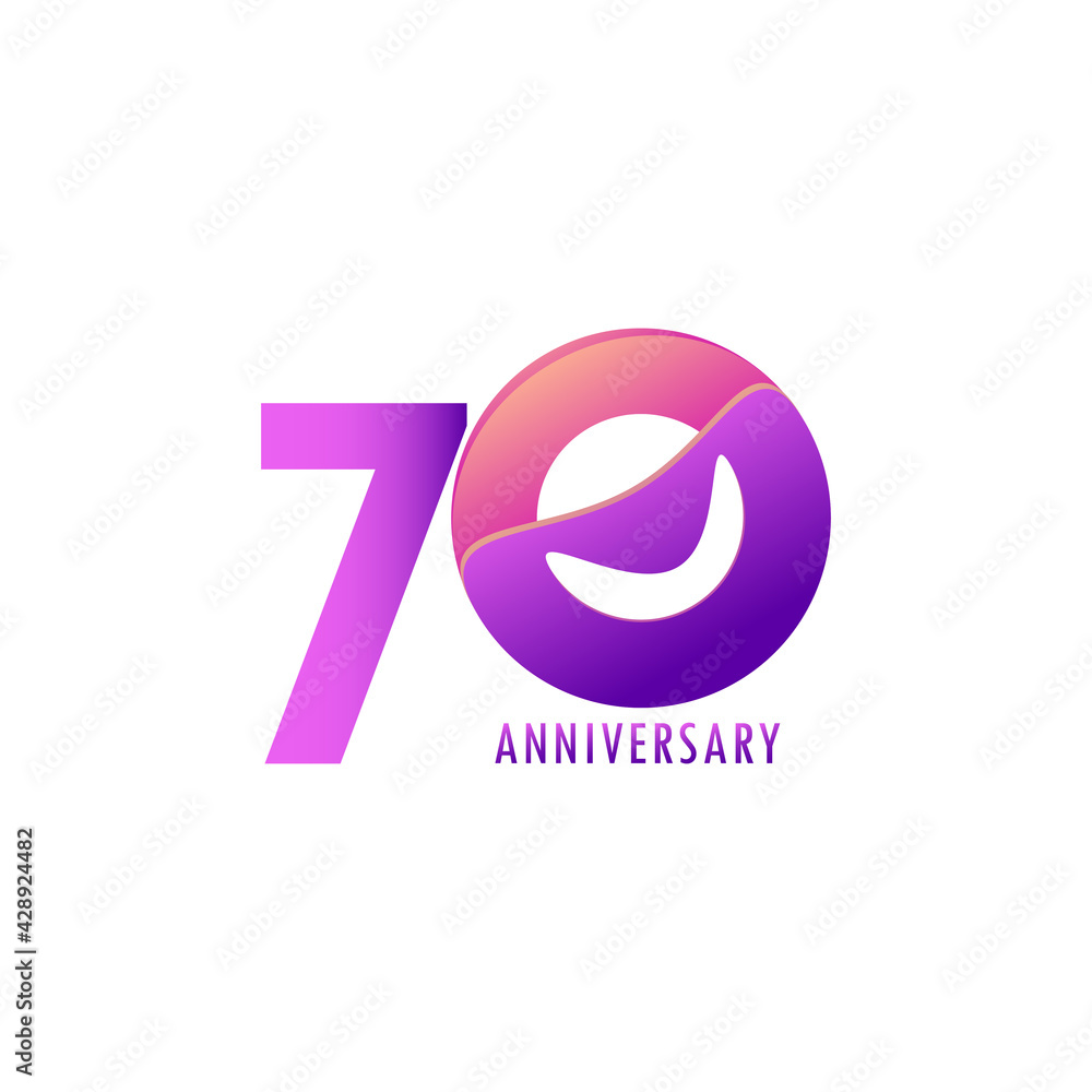 70 Years Anniversary Celebration Vector Template Design Illustration 70 Years Anniversary Celebration Vector Template Design Illustration