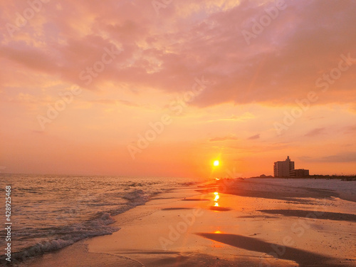 sunset over the sea