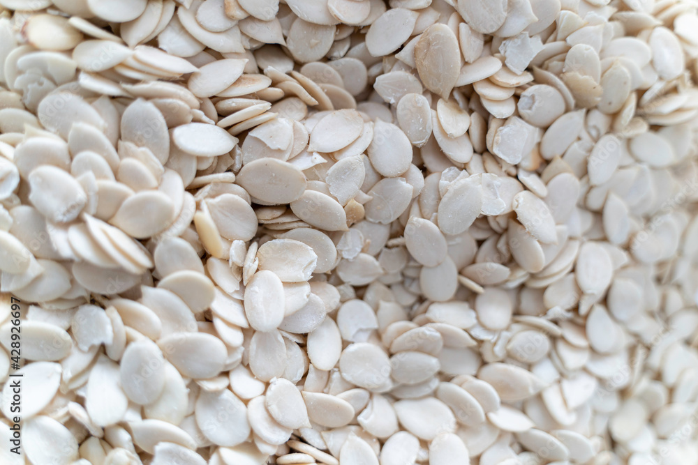 Nigerian Egusi Melon seeds - Close up macro Nigerian Egusi Melon seeds - Close up macro