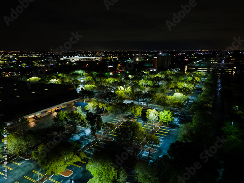 Beautiful aerial view of a huge shopping mal in Florida 