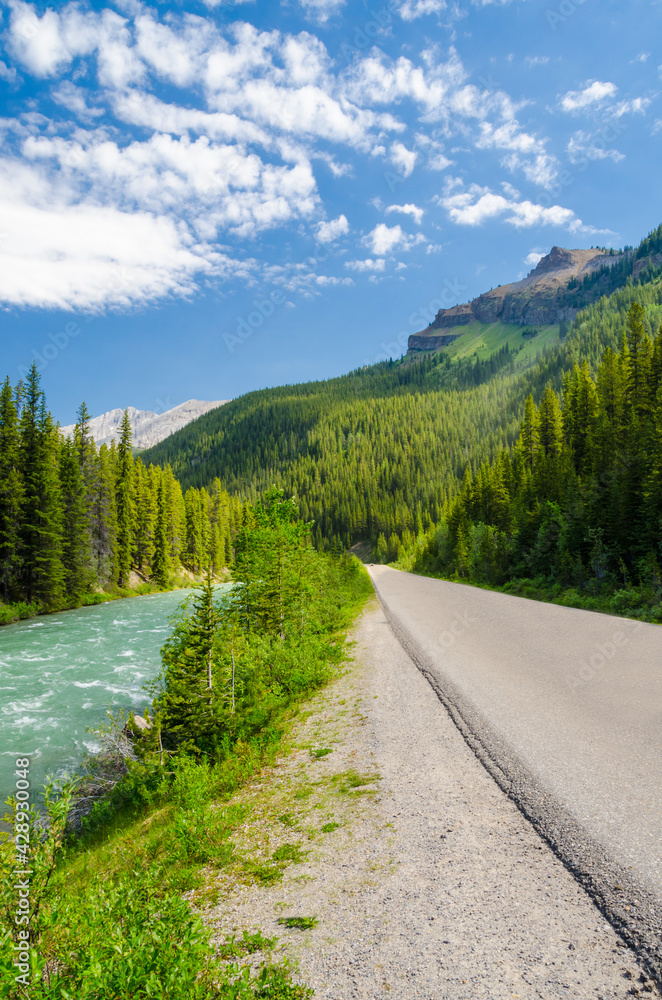 Mountain road in Canada.