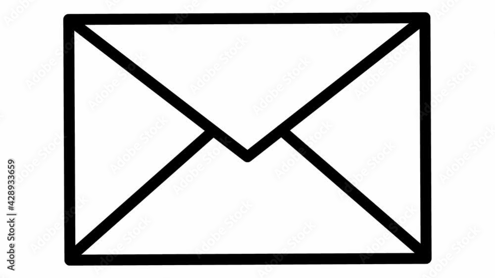 Animated black line icon of envelope. Symbol of e-mail. Concept of communication, mail, post, message, letter. Looped video. Vector illustration isolated on white background. Animated black line icon of envelope. Symbol of e-mail. Concept of communication, mail, post, message, letter. Looped video. Vector illustration isolated on white background.