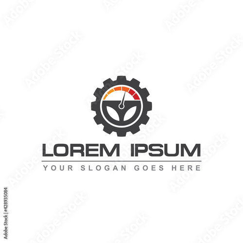 steering wheel gear vector , transportation logo