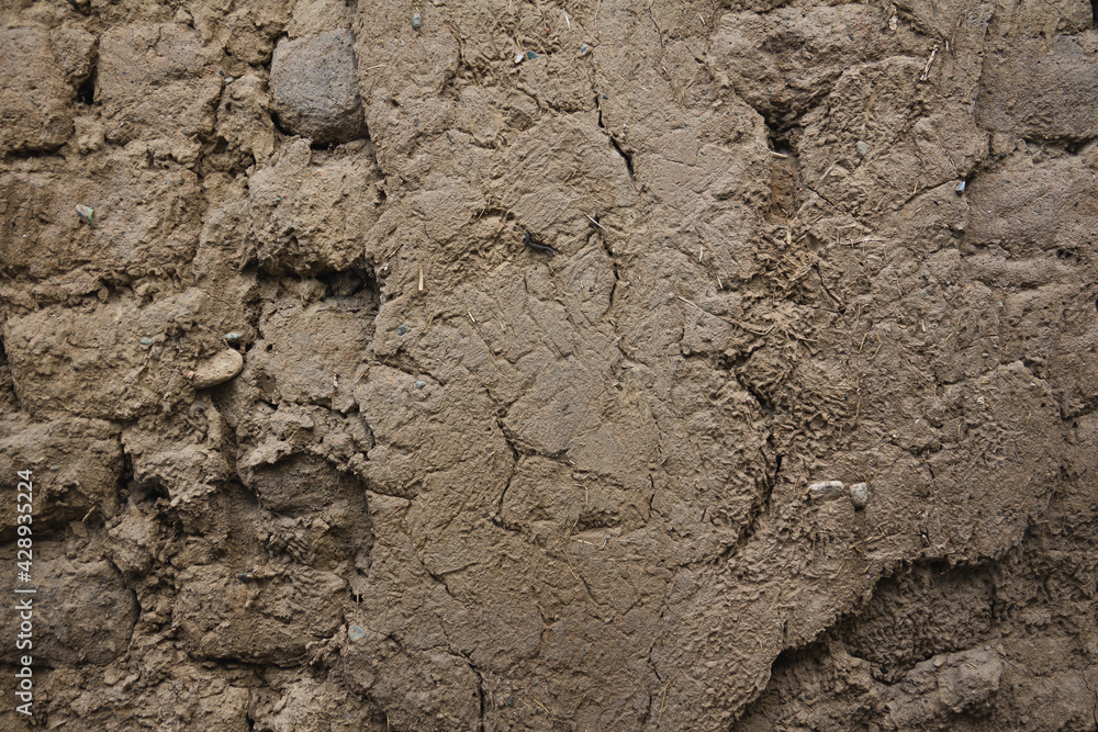 Texture of old clay wall