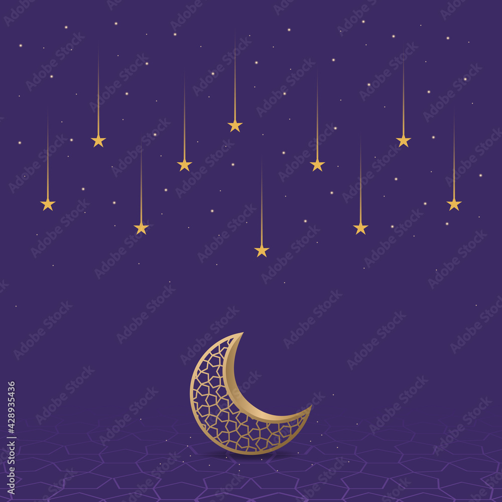 Naklejka premium Eid mubarak design with Islamic ornaments. Can be used for greeting cards, banners, backgrounds and templates.