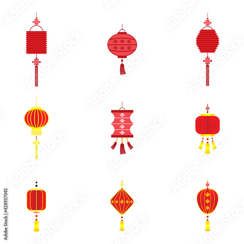 Vector illustration red lanterns